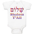 Baby Clothes Shalom Y'All Peace Baby Bodysuits Boy & Girl Newborn Clothes Cotton