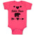 Baby Clothes Sister Bear with Black Little Hearts and Sharp Pointed Arrow Cotton
