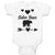 Baby Clothes Sister Bear with Black Little Hearts and Sharp Pointed Arrow Cotton