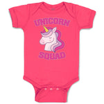 Baby Clothes Magical Colorful Unicorn Squad with Eyes Closed Baby Bodysuits