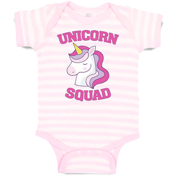Baby Clothes Magical Colorful Unicorn Squad with Eyes Closed Baby Bodysuits