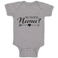 Will You Be My Nana with Pattern Arrow and Heart in The Middle