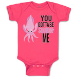 Baby Clothes You Gotta Be Squidin' Me An Squid with Big Eyes Baby Bodysuits