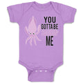 Baby Clothes You Gotta Be Squidin' Me An Squid with Big Eyes Baby Bodysuits