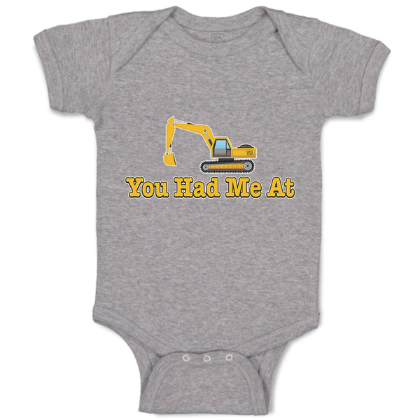 Baby Clothes You Had Me at Construction Vehicle Crane Baby Bodysuits Cotton