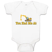 Baby Clothes You Had Me at Construction Vehicle Crane Baby Bodysuits Cotton