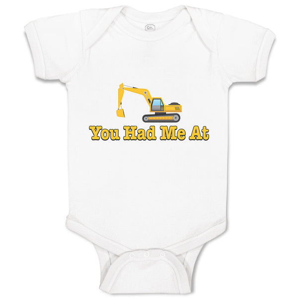 Baby Clothes You Had Me at Construction Vehicle Crane Baby Bodysuits Cotton