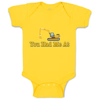 Baby Clothes You Had Me at Construction Vehicle Crane Baby Bodysuits Cotton