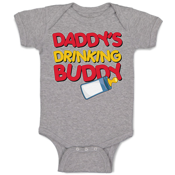 Baby Clothes Daddy's Drinking Buddy with Baby's Feeding Bottle Baby Bodysuits