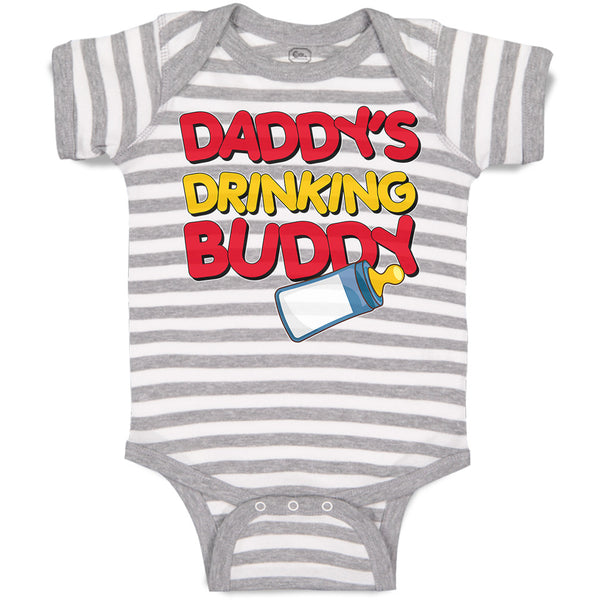 Baby Clothes Daddy's Drinking Buddy with Baby's Feeding Bottle Baby Bodysuits