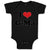 Baby Clothes I Love Heart Symbol G-Ma Baby Bodysuits Boy & Girl Cotton
