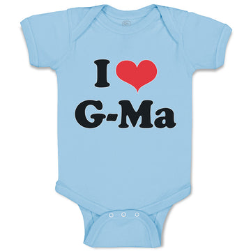 Baby Clothes I Love Heart Symbol G-Ma Baby Bodysuits Boy & Girl Cotton