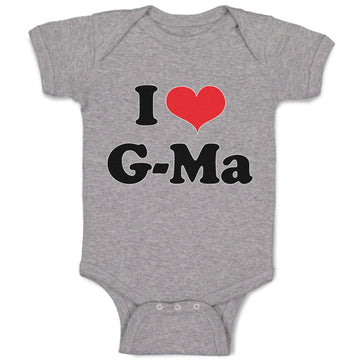 Baby Clothes I Love Heart Symbol G-Ma Baby Bodysuits Boy & Girl Cotton