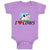 Baby Clothes I Love Cows with Heart Domestic Animal Baby Bodysuits Cotton