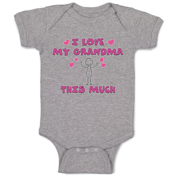 Baby Clothes I Love My Grandma This Much Baby Bodysuits Boy & Girl Cotton