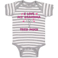 Baby Clothes I Love My Grandma This Much Baby Bodysuits Boy & Girl Cotton