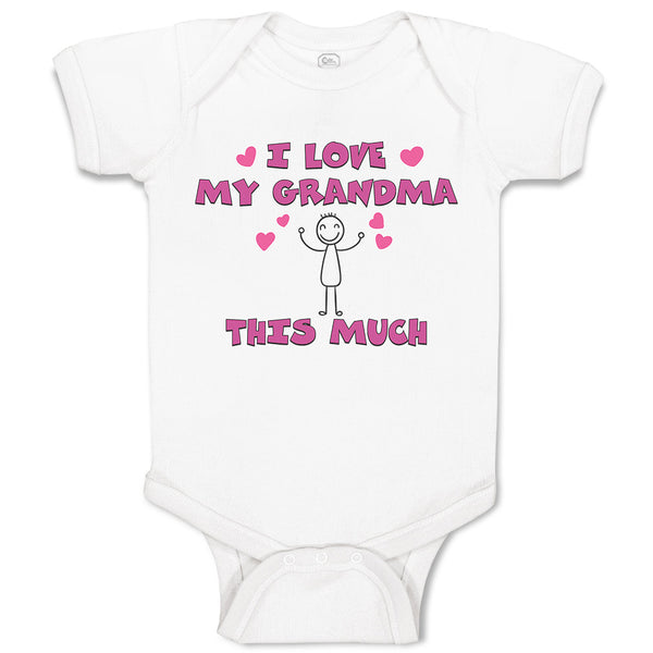 Baby Clothes I Love My Grandma This Much Baby Bodysuits Boy & Girl Cotton