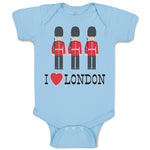 Baby Clothes Security Guard with Guns and I Love London with Heart Cotton