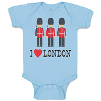 Baby Clothes Security Guard with Guns and I Love London with Heart Cotton