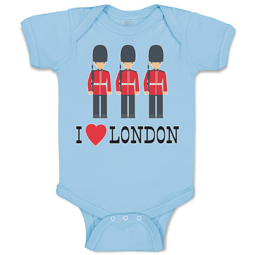 Baby Clothes Security Guard with Guns and I Love London with Heart Cotton