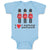 Baby Clothes Security Guard with Guns and I Love London with Heart Cotton