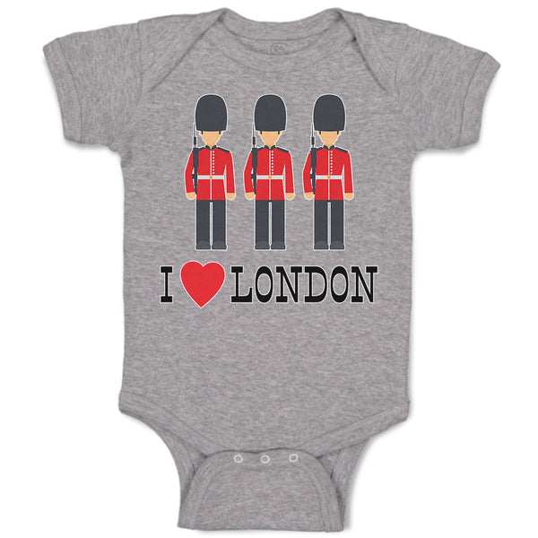 Baby Clothes Security Guard with Guns and I Love London with Heart Cotton