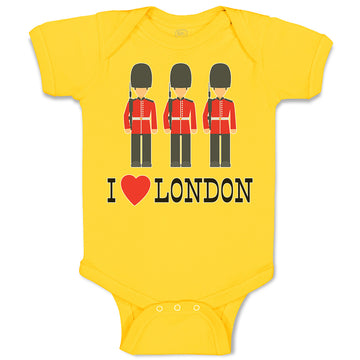 Baby Clothes Security Guard with Guns and I Love London with Heart Cotton