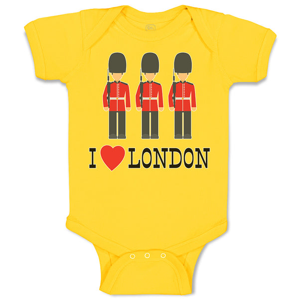 Baby Clothes Security Guard with Guns and I Love London with Heart Cotton