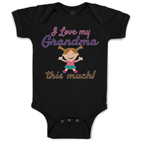 Baby Clothes I Love My Grandma This Much Baby Bodysuits Boy & Girl Cotton