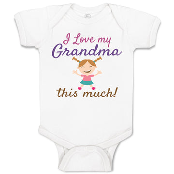 Baby Clothes I Love My Grandma This Much Baby Bodysuits Boy & Girl Cotton