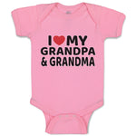 Baby Clothes I Love My Grandpa & Grandma Baby Bodysuits Boy & Girl Cotton