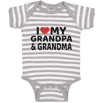 Baby Clothes I Love My Grandpa & Grandma Baby Bodysuits Boy & Girl Cotton