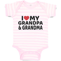 Baby Clothes I Love My Grandpa & Grandma Baby Bodysuits Boy & Girl Cotton