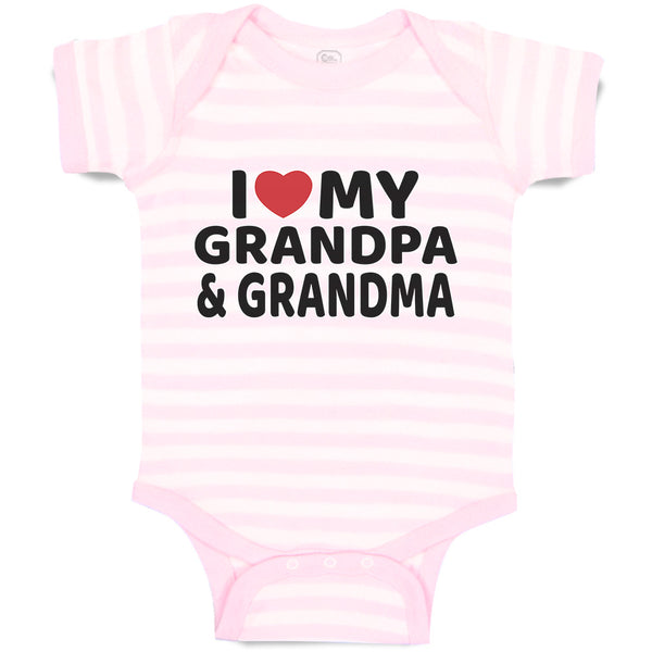 Baby Clothes I Love My Grandpa & Grandma Baby Bodysuits Boy & Girl Cotton