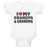 Baby Clothes I Love My Grandpa & Grandma Baby Bodysuits Boy & Girl Cotton