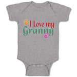 Baby Clothes I Love My Granny with Hand Print Baby Bodysuits Boy & Girl Cotton