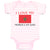Baby Clothes I Love My Moroccan Dad and An National Flag Baby Bodysuits Cotton