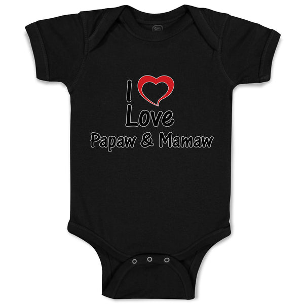 Baby Clothes I Love Papaw & Mamaw Baby Bodysuits Boy & Girl Cotton