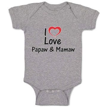 Baby Clothes I Love Papaw & Mamaw Baby Bodysuits Boy & Girl Cotton