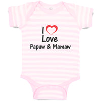 Baby Clothes I Love Papaw & Mamaw Baby Bodysuits Boy & Girl Cotton