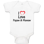 Baby Clothes I Love Papaw & Mamaw Baby Bodysuits Boy & Girl Cotton