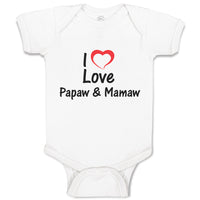 Baby Clothes I Love Papaw & Mamaw Baby Bodysuits Boy & Girl Cotton