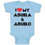 Baby Clothes I Love My Abuela & Abuelo Baby Bodysuits Boy & Girl Cotton