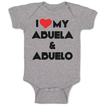 Baby Clothes I Love My Abuela & Abuelo Baby Bodysuits Boy & Girl Cotton