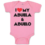 Baby Clothes I Love My Abuela & Abuelo Baby Bodysuits Boy & Girl Cotton