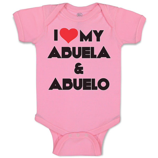 Baby Clothes I Love My Abuela & Abuelo Baby Bodysuits Boy & Girl Cotton