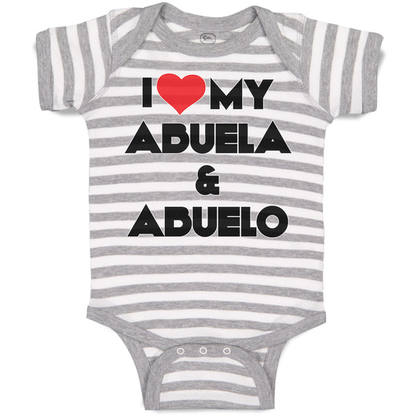 Baby Clothes I Love My Abuela & Abuelo Baby Bodysuits Boy & Girl Cotton