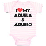 Baby Clothes I Love My Abuela & Abuelo Baby Bodysuits Boy & Girl Cotton