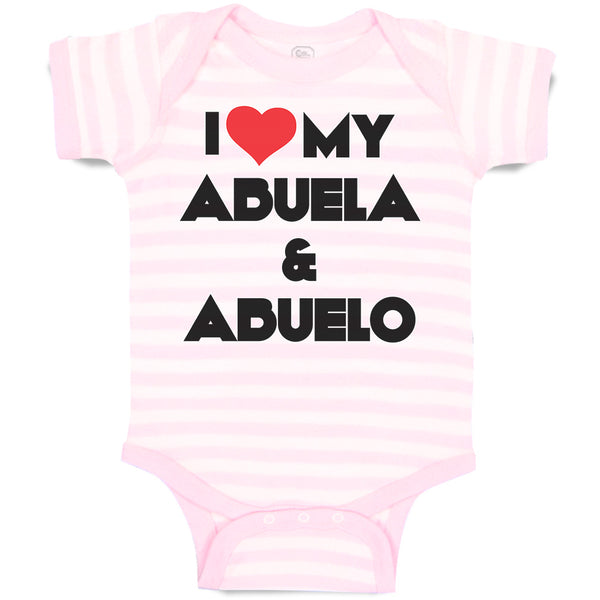Baby Clothes I Love My Abuela & Abuelo Baby Bodysuits Boy & Girl Cotton