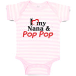 Baby Clothes I Love My Nana & Pop Pop Baby Bodysuits Boy & Girl Cotton